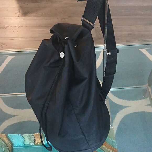 Prada Black Nylon Sling Back Large Bag